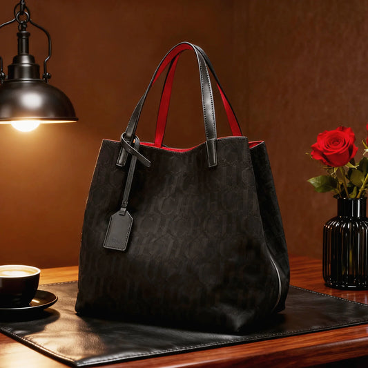 High Quality Craft Large Capacity Handbag Ladies Shoulder Bag Fashion Classic New Pure Color Outer Pocket Ladies Handbag