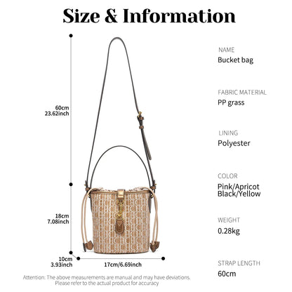Minimalist and Versatile Summer New-arrival Straw Handbag for Women Exquisitely Crafted Women's Shoulder Bag