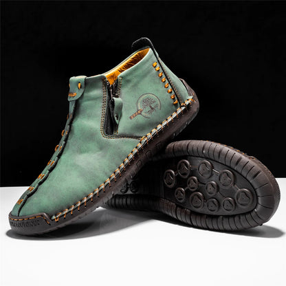 2026 New Style Comfortable Loafers Fashion Ethnic Style Casual Shoes Men's Slip-on Spring Breathable Boots Plus Size Ankle Boots