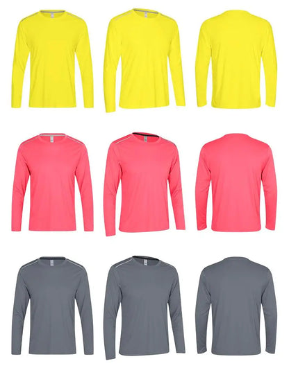 High Quality Spandex Men Women Kids Running Long Sleeve T-Shirt Quick Dry Gym Fitness Shirt Training Exercise Clothes Sports Top