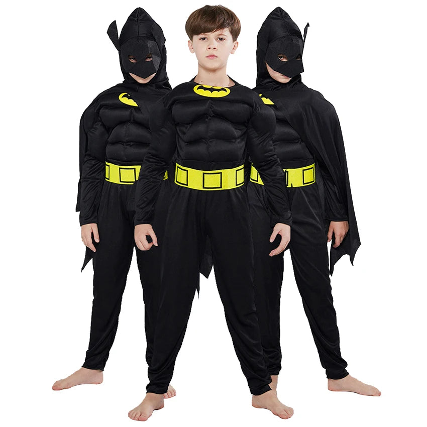 Cosplay Anime Figure Superhero Halloween Costumes for Kids Muscle Jumpsuits Masquerade Carnival Clothes Party Dresses