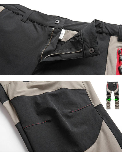 Outdoor Quick Drying Pants For Men Sports Breathable Spring Hiking Pants Elastic Casual Camping Fishing Trousers Splicing Colors
