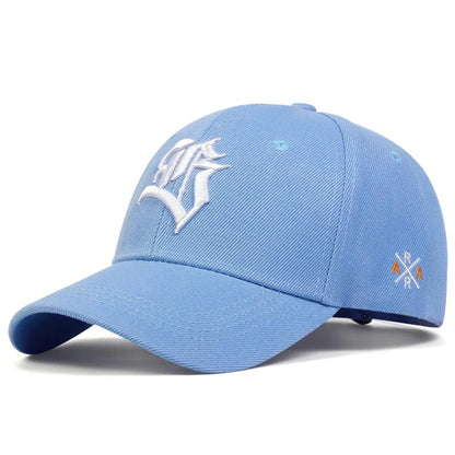 Unisex Gothic Letter Geometric Embroidery Baseball Caps Spring and Autumn Outdoor Adjustable Casual Hats Sunscreen Hat