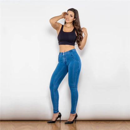 Melody Butt Lift Jeans Stretch Shapewear For Women Tight Vintage Jeans High Elasticity Jeggings