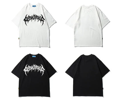 Men's Y2K T-Shirt Basketball Graphic Street Hip Hop Goth Summer Y2K Print Harajuku Short Sleeve Cotton Top Oversized T-Shirt Set