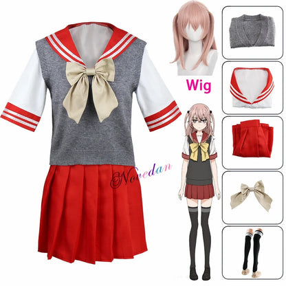 Marin Kitagawa Cosplay My Dress Up Darling JK School Uniform Dress Girls Maid Outfit Anime Cosplay Halloween Costume Wig Women