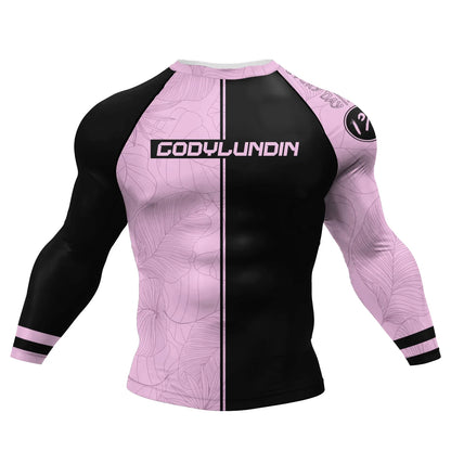 Polyester Sublimation High Elastic Bjj Rash Guard No Gi MMA  Jiu Jitsu Fighting Grappling Compression Shirt OEM Gym Fitness Tops