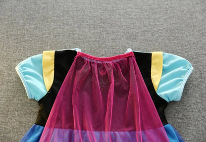 Toddler Girls Summer Cotton Short Sleeve Knee Lenth Dress Kids Elsa Anna Dress Up Clothing Little Girls Snow White Dresses XMZ65