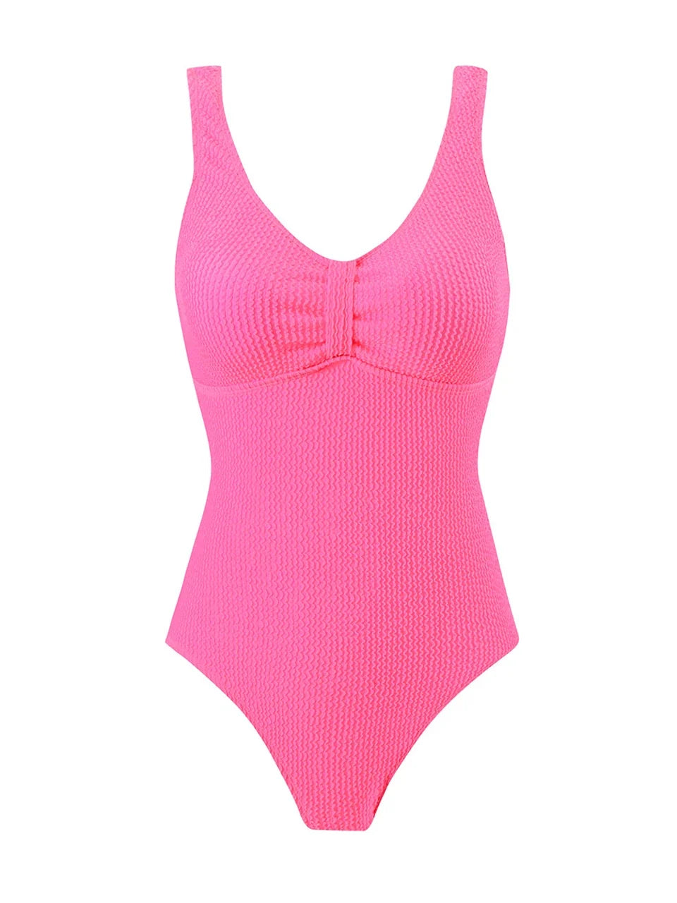 Slim V Neck Swimsuit Women 2025 New One Piece Vacation Swimwear Solid Bodysuit Female Bathers Swimming Monokini Summer Beachwear