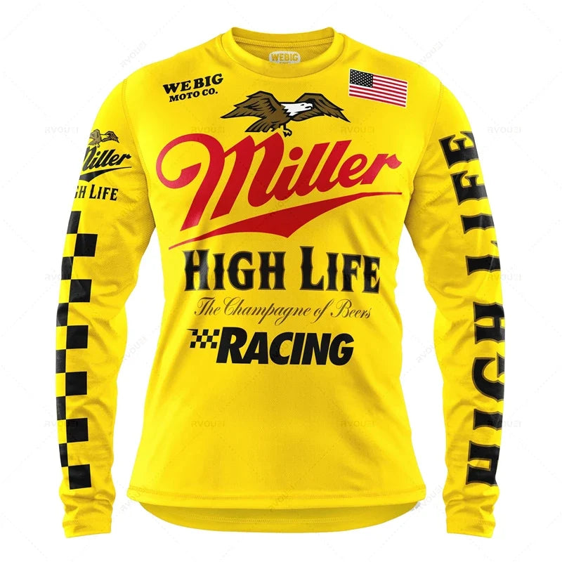 Camping Motorcycle Mountain Bike Team Downhill MTB Jersey Offroad Bicycle Locomotive Shirt Cross Country Fishing Hunting Clothes