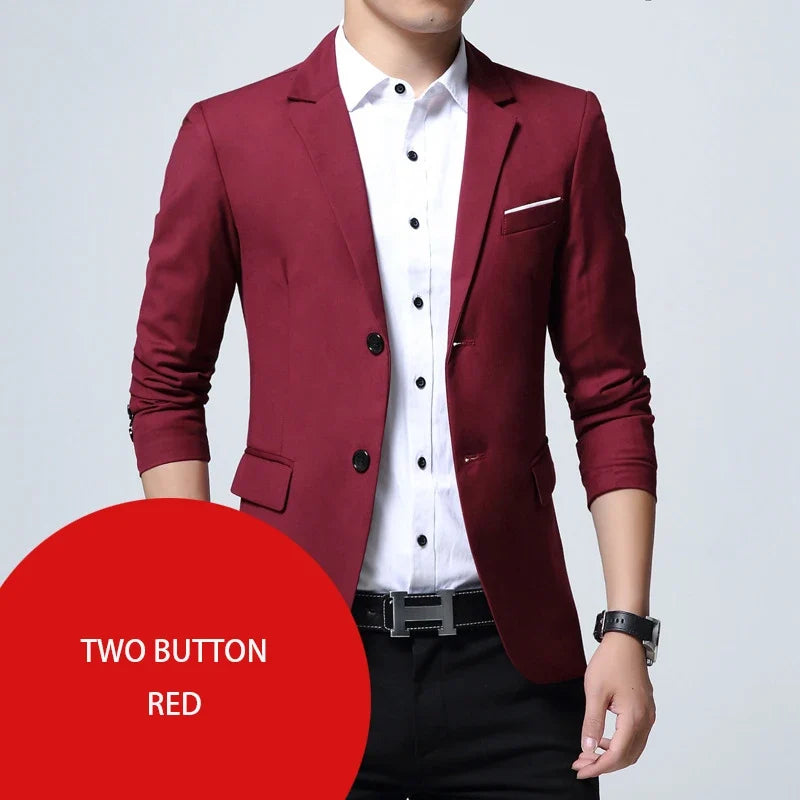 Spring Autumn Men Jacket Suit One Button Korean Style Blazer Non-ironing Mens Wedding Tuxedos Suits Blazer Masculino