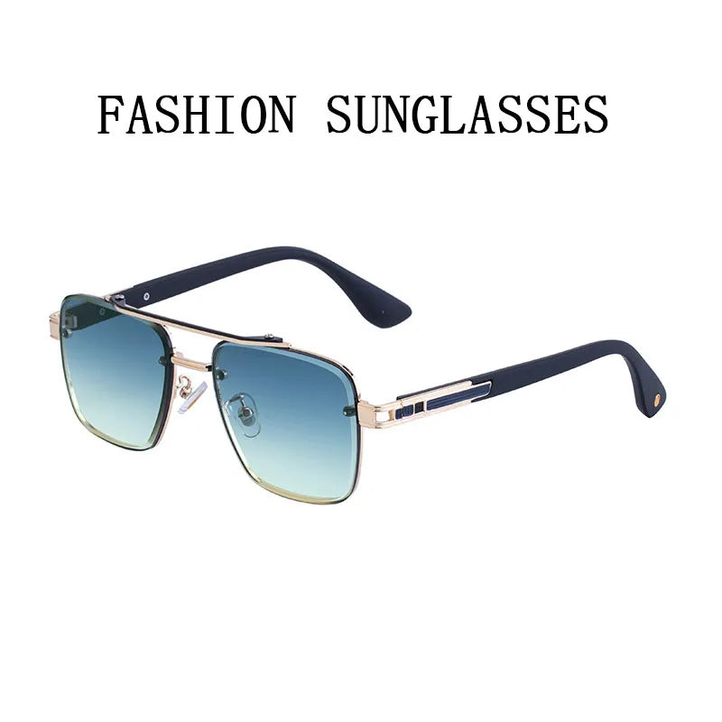 2025 Square Sunglass Men Luxury Sunscreen Rimless Sunglasses Women Vintage Fashion Glasses Gafas De Sol Hombre Lunette De Soleil