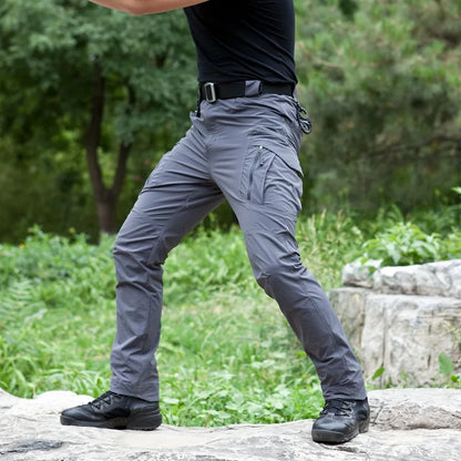 Outdoor Multi Pockets Cargo Pants Men Breathable Quick Dry Pants High Elastical Casual Spring Summer Loose Tactical Trousers Men