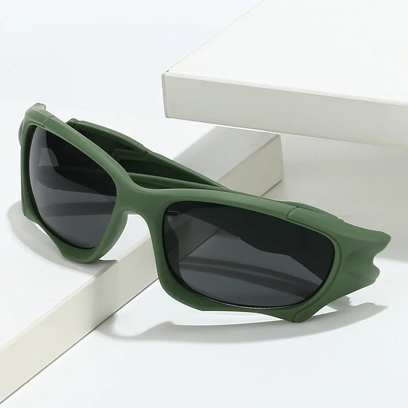 New UV400 Punk Men's Fashion Sport Sunglasses Cycling Driving Tactical Windproof  Coated Frame Fishing Riding Sun Glasses