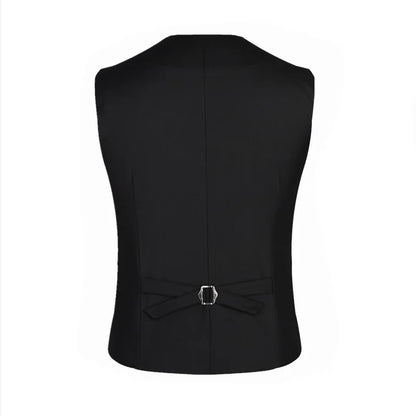 Men Suit Vest British Style Solid Single-breasted Sleeveless Male Waistcoat Slim Breathable Business Casual Man Vest