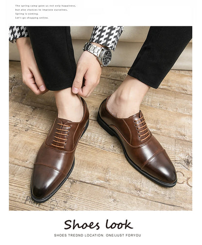 Mens Formal Oxford Shoes Business Leather Dress Shoes for Wedding Size 47 48