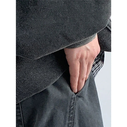 Vintage Streetwear Multi Pocket Cargo Pants Unisex Loose Straight Fit High Quality Trendy Japanese Style Trousers For Men Women