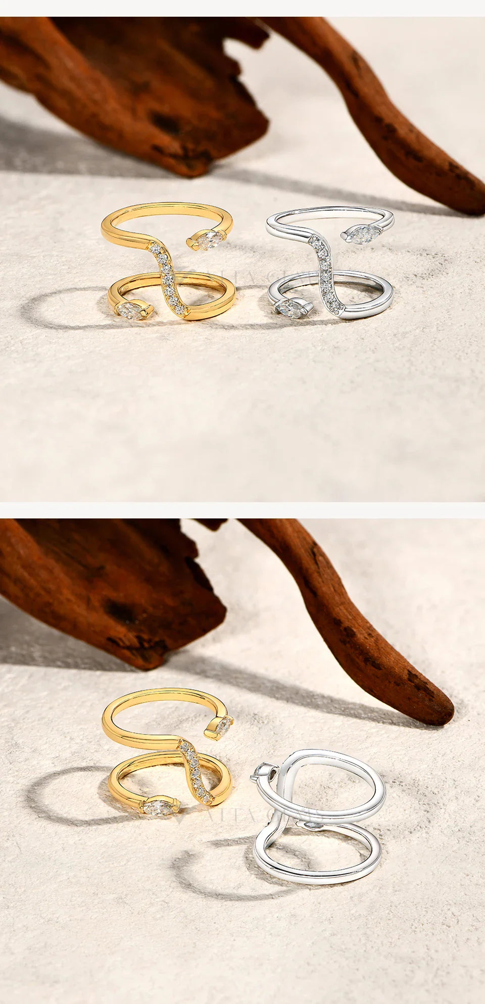 Exquisite Full Moissanite Ring D VVS1 Double Snake Shape for Woman Men S925 Sterling Sliver Birthday Gift Party Jewelry