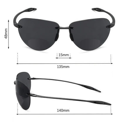 Sports Sunglasses for Men Women Tr90 Rimless Frame for Running Fishing Golf Surf Driving MJ8008