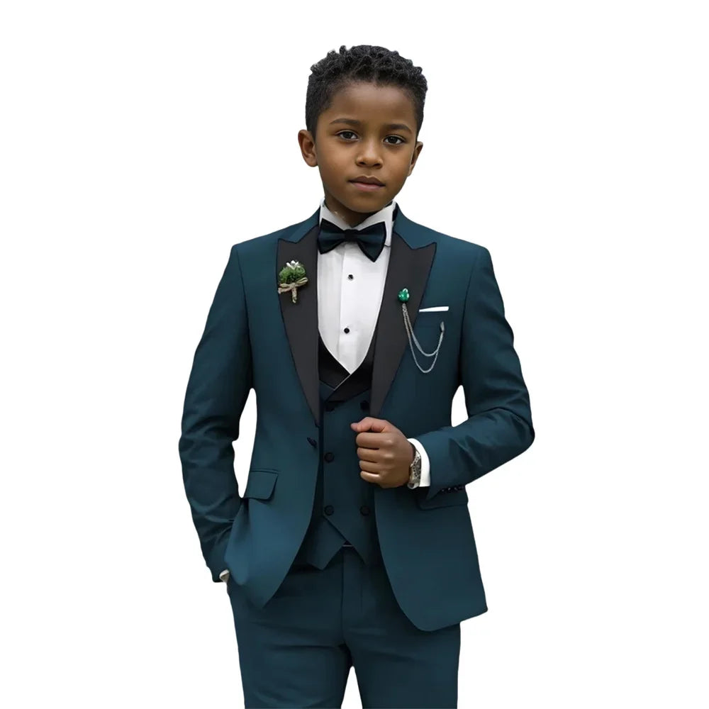 Hot-Selling Boy Birthday Suit Classic Ring Bearer Suit For Children Clothing Performance Suit Includes Jacket Trousers Vest