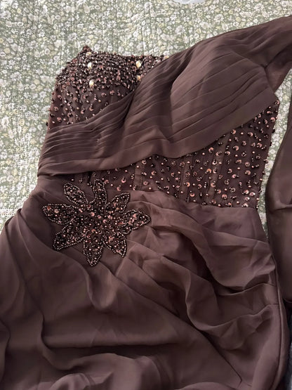 One Shoulder Evening Dress Sequins For Special Events Flowers Prom Dresses Cocktail Wedding Party Dress Customized 2025