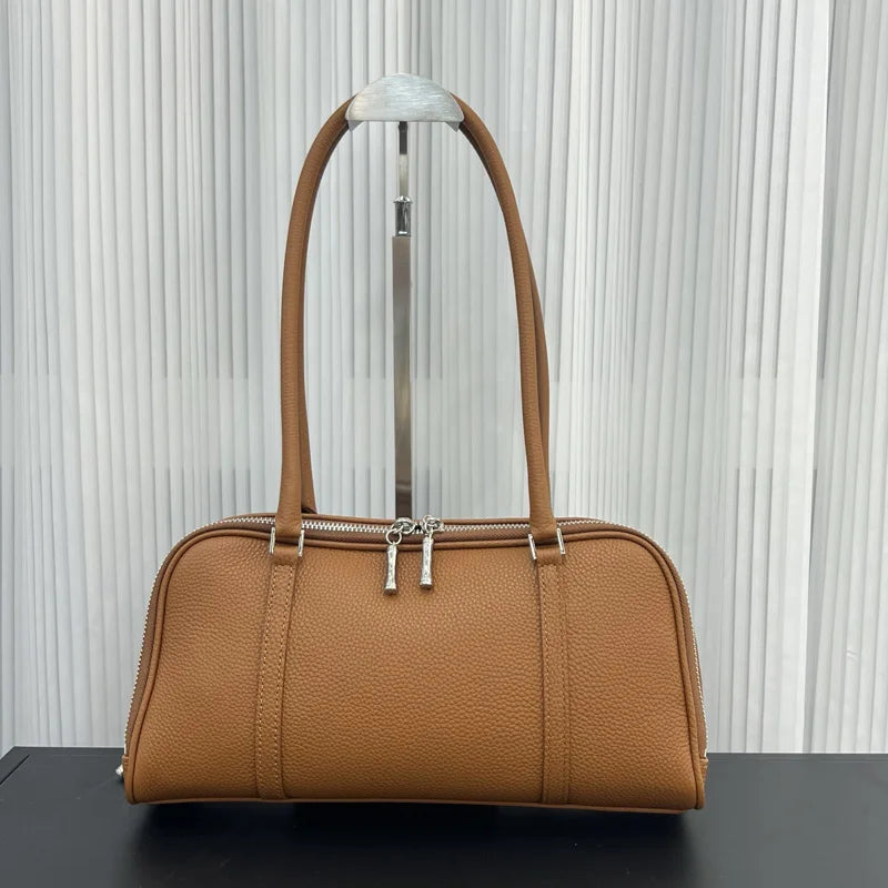 Elegant Versatile Suede Underarm Bags For Women Premium Soft Genuine Leather Shoulder Bag For Office Commute Lady Handbags New