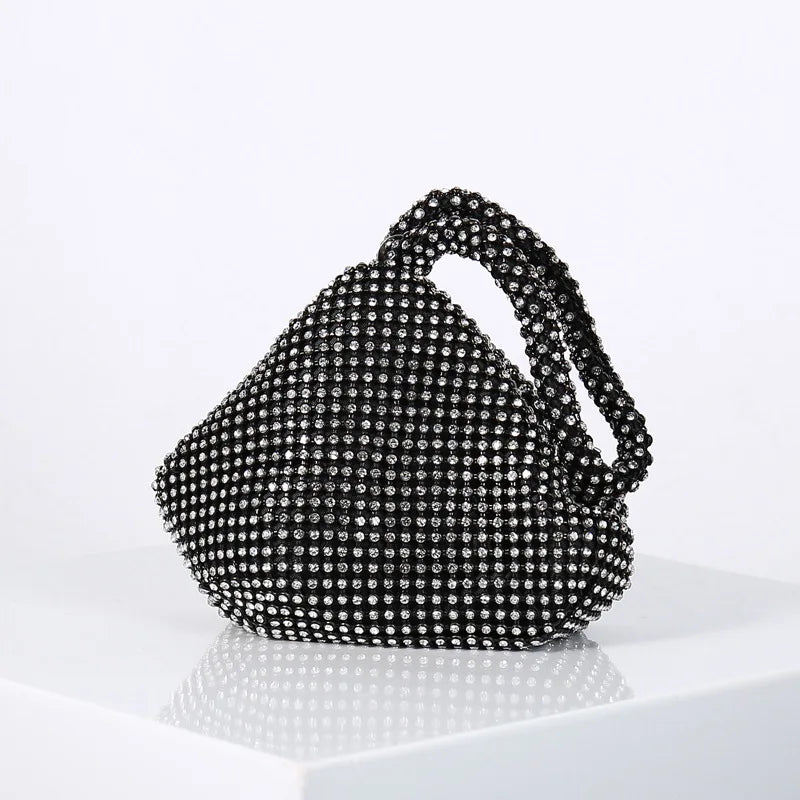 Fashion Designer Evening Bag Ladies Rhinestone Clutch Soft Purse Handbag for Women Party Gift Wedding Accessories Daily Use