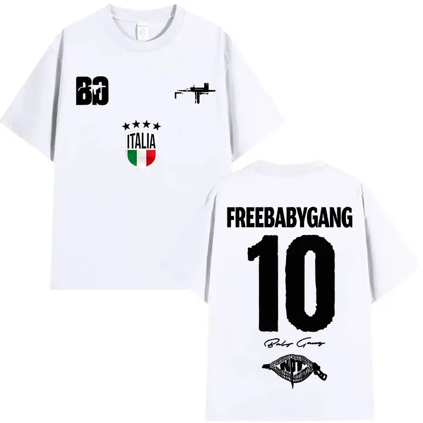 Rappeur Baby Gang Tour 2025 Album Merch T-shirts Men Women Clothing Hip Hop Oversized T Shirt Summer Casual Short Sleeve T-shirt