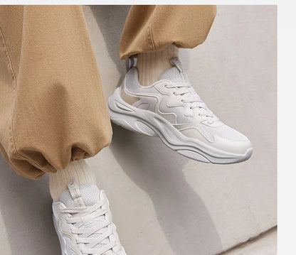Men's Casual Shoes Retro Soft Versatile Breathable Vintage Mesh Leisure Grippy Lightweight Male Sneakers 672536776