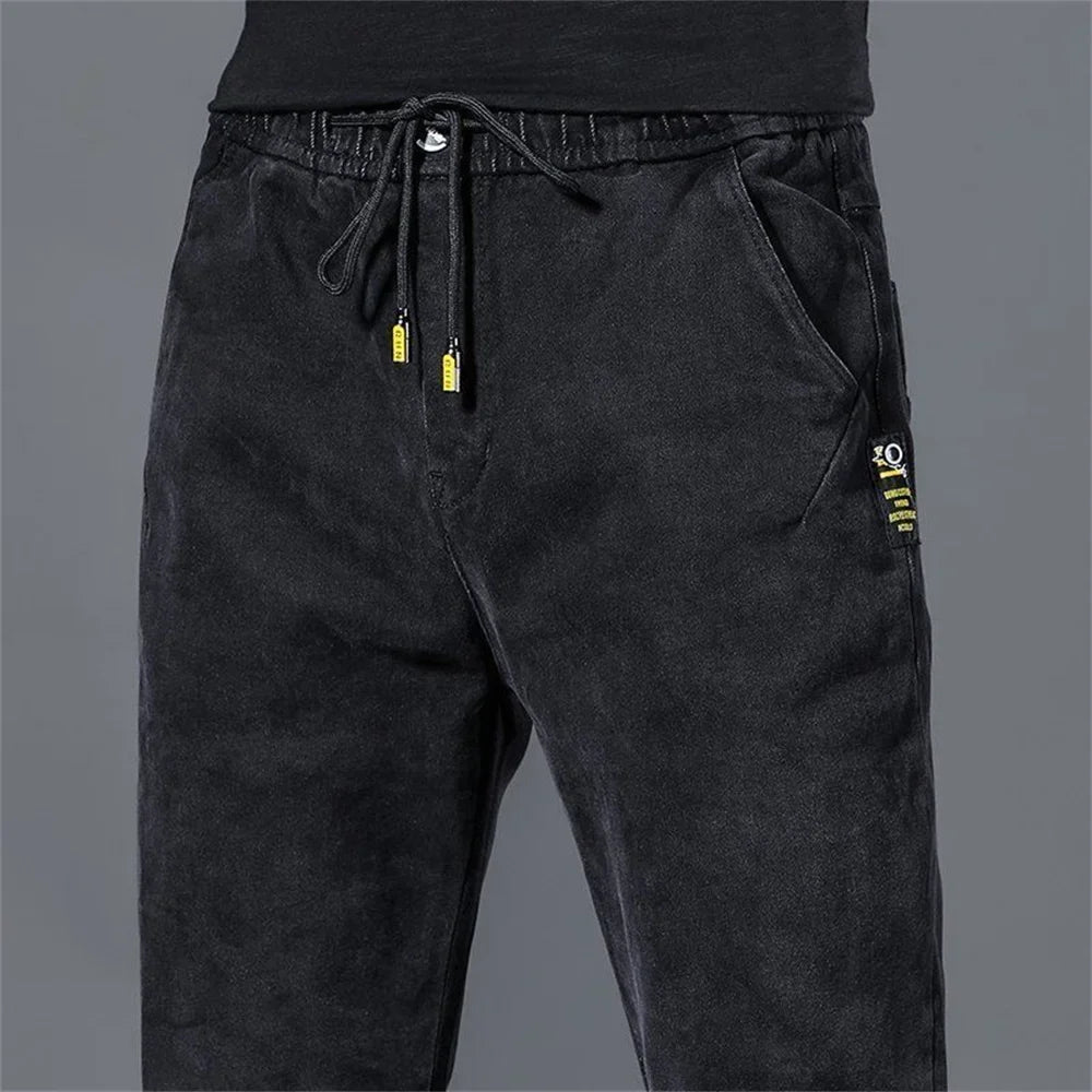 New Man Pants Hip Hop Harem Jeans Men Trousers Loose Joggers Denim Casual Sweatpants Korea Trousers Streetwear Men Clothing