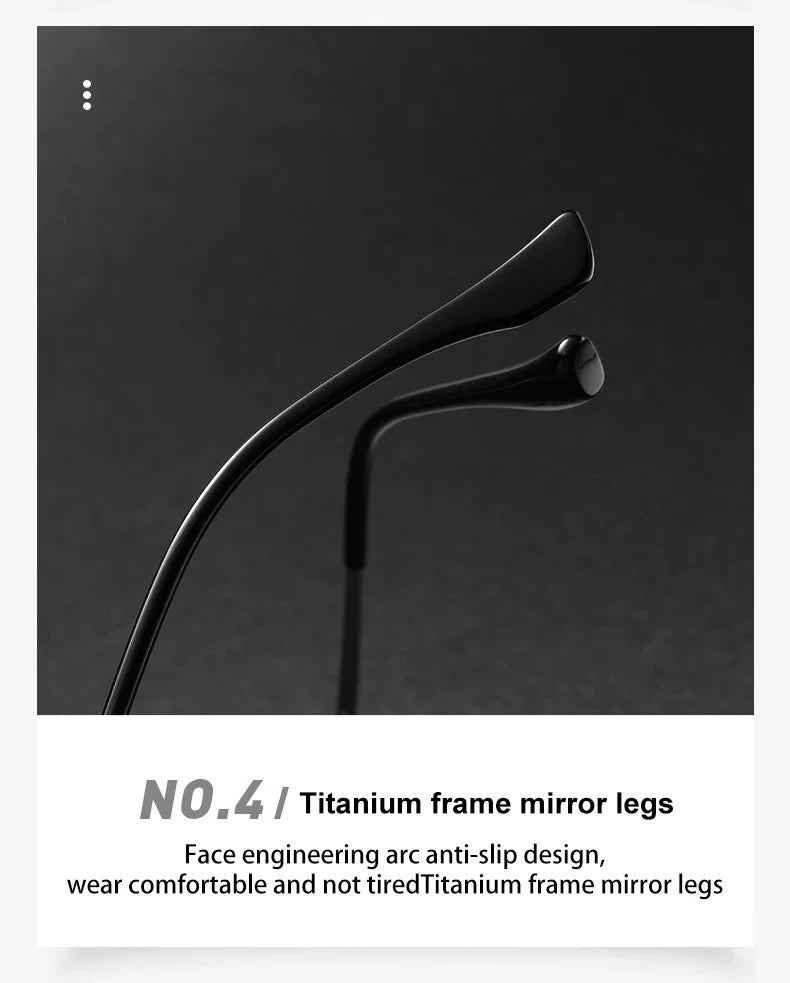 Ultra-light Aluminum Titanium Business Fashion Eyeglasses  Anti-Blue Light Reading Glasses Men Myopia Prescription 20241