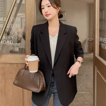 New Fashion Spring Autumn Blazer Women Long Sleeve Office Ladies Suit Jacket Business Work Wear Formal Coat Female Outerwear