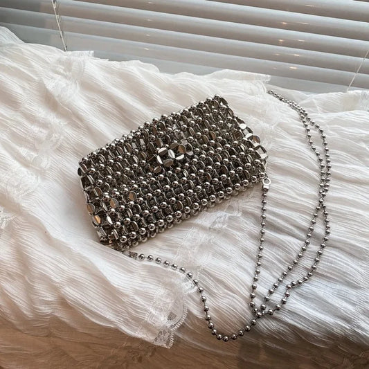PU Sense of Luxury Solid Color Evening Bags Hollow Out Temperament 2025 Hot Sale Ladies Bags Versatile Fashion Shoulder Bags