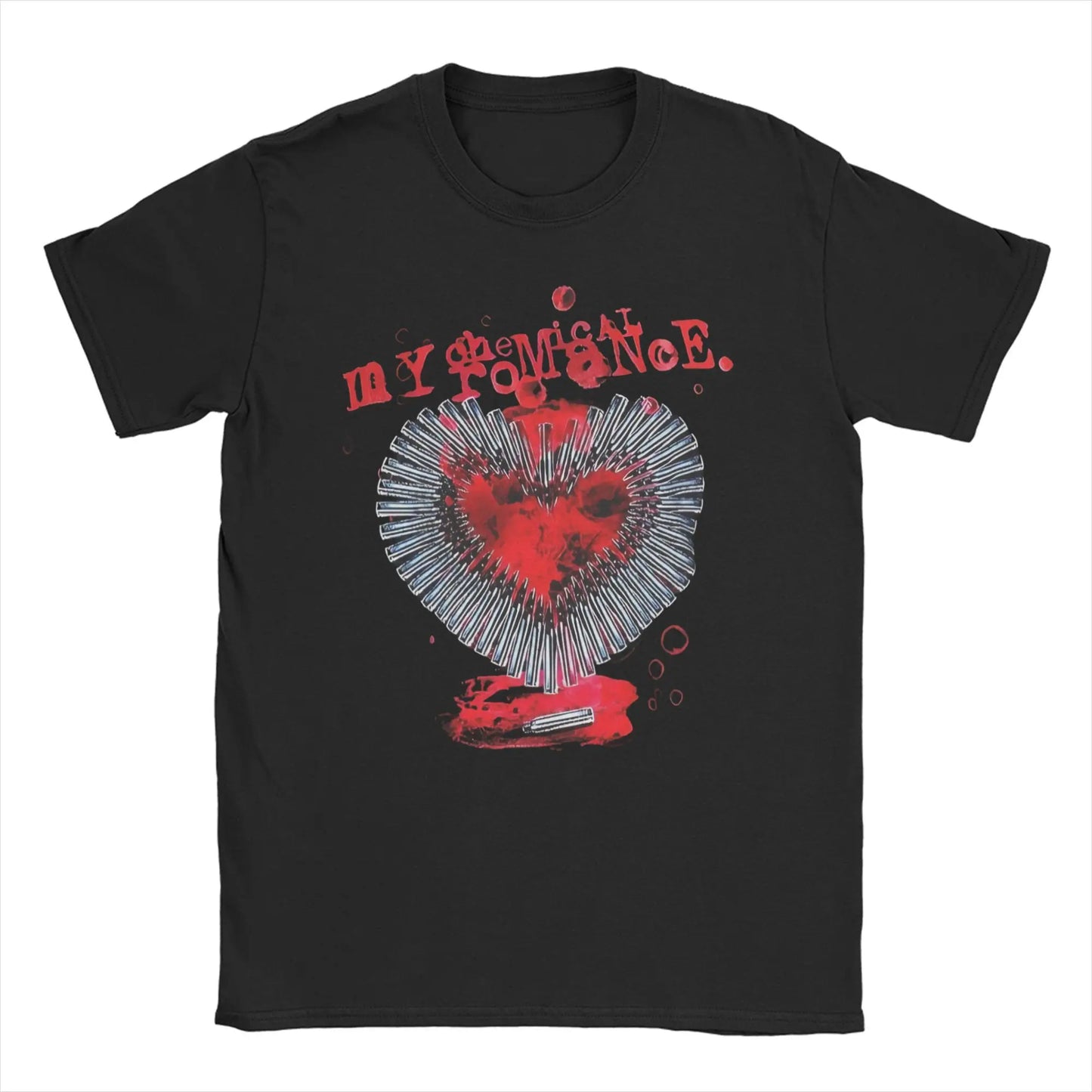 Men Women Mcr Band  Punk Rock T Shirt My Chemical Romance  100% Cotton Clothes Vintage Round Collar Tee Shirt Plus Size T-Shirt