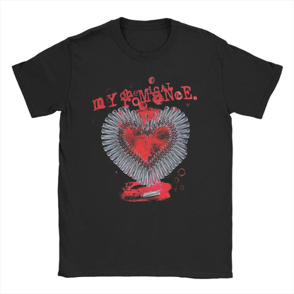 Men Women Mcr Band  Punk Rock T Shirt My Chemical Romance  100% Cotton Clothes Vintage Round Collar Tee Shirt Plus Size T-Shirt