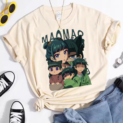 Apothecary Diaries top tees female anime harajuku  Comfortable Punk t shirt Classic hip hop Retro women aesthetic streetwear
