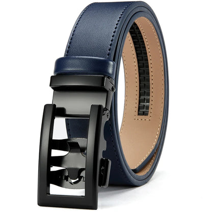 DOOPAI New Mens Belt Hollow Automatic Mens Belt Genuine Leather Luxury Belt  For Men Belt Male Strap Male Metal Automatic Buckle