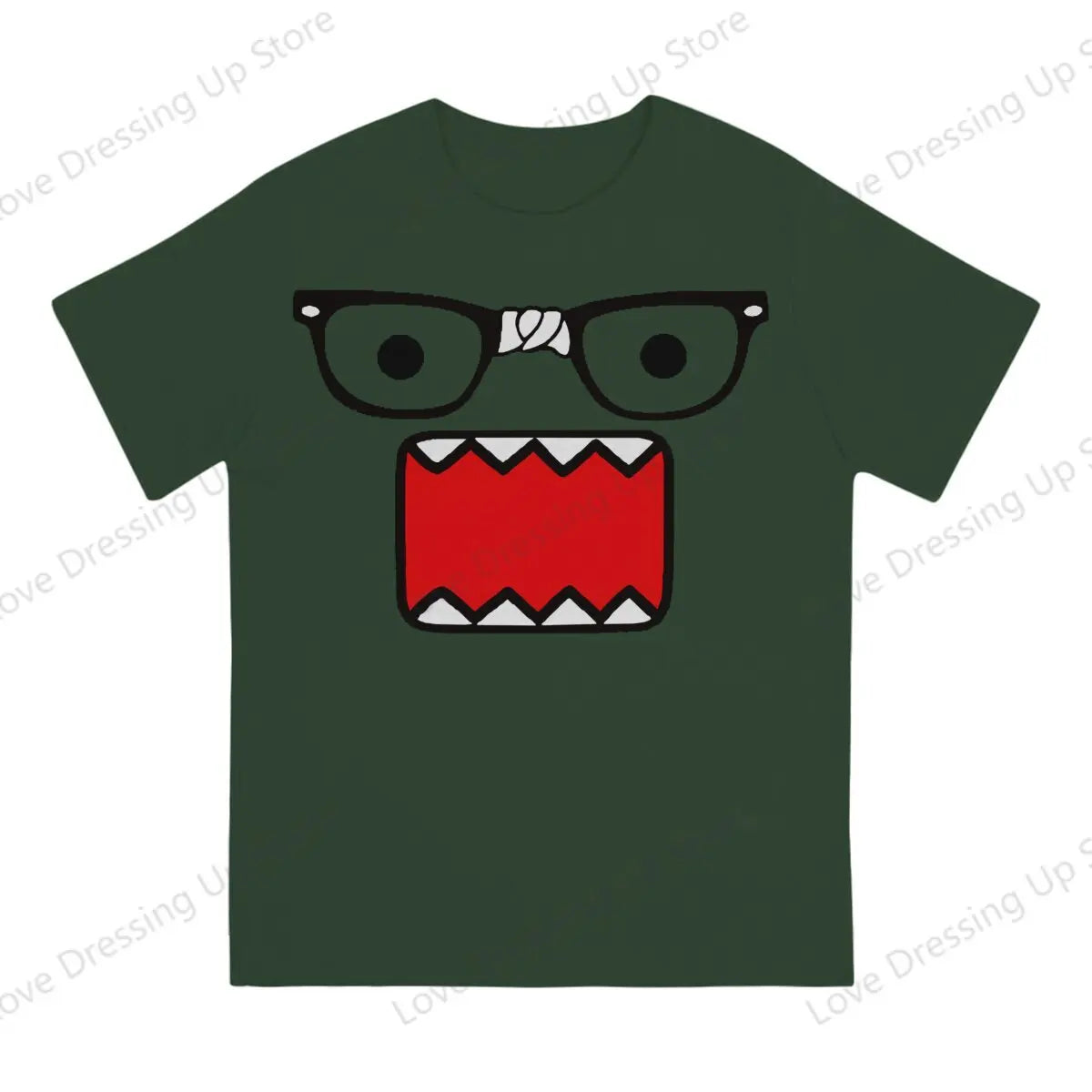 Domo Kun Print Funny Short Sleeved T-shirt Men Women Versatile  Couple Tops