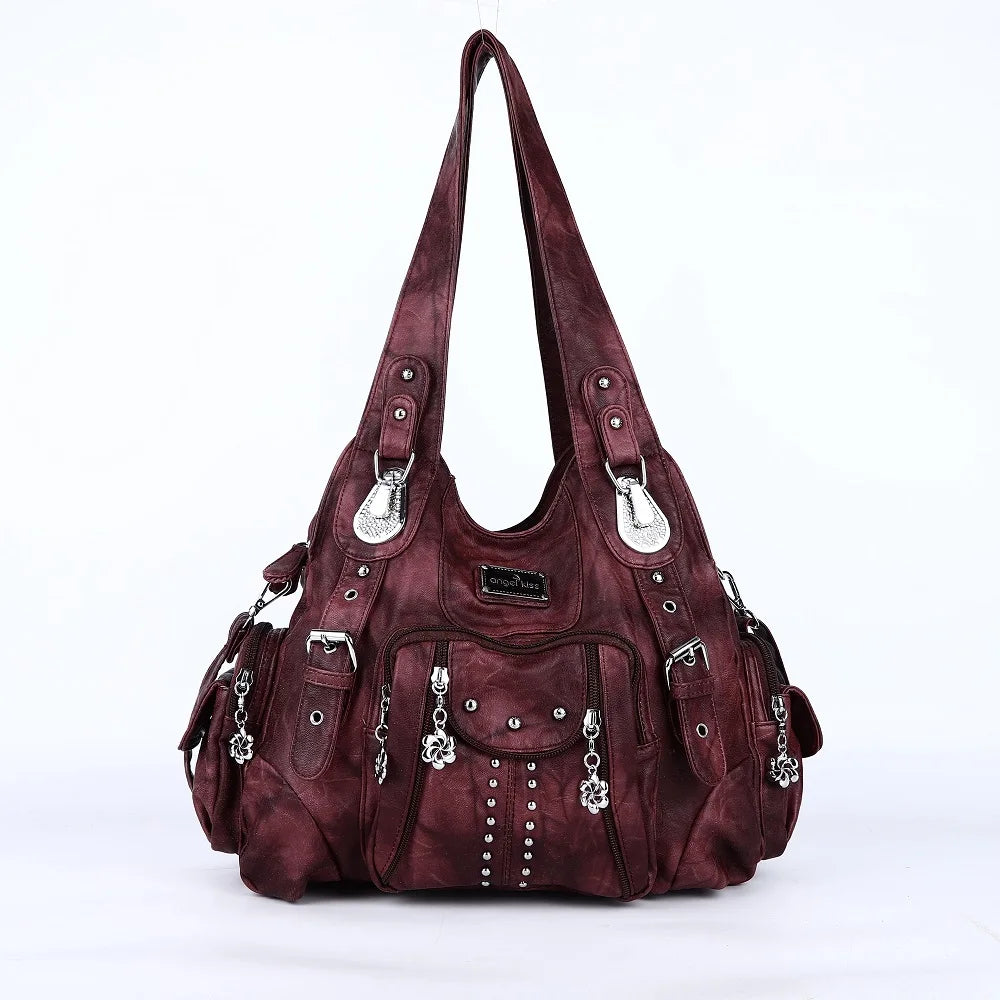 Women Handbags Women Shoulder Bags Fashion PU Leather Handbag Female Satchel Big-capacity Shoulder Purse Bag bolsa feminina