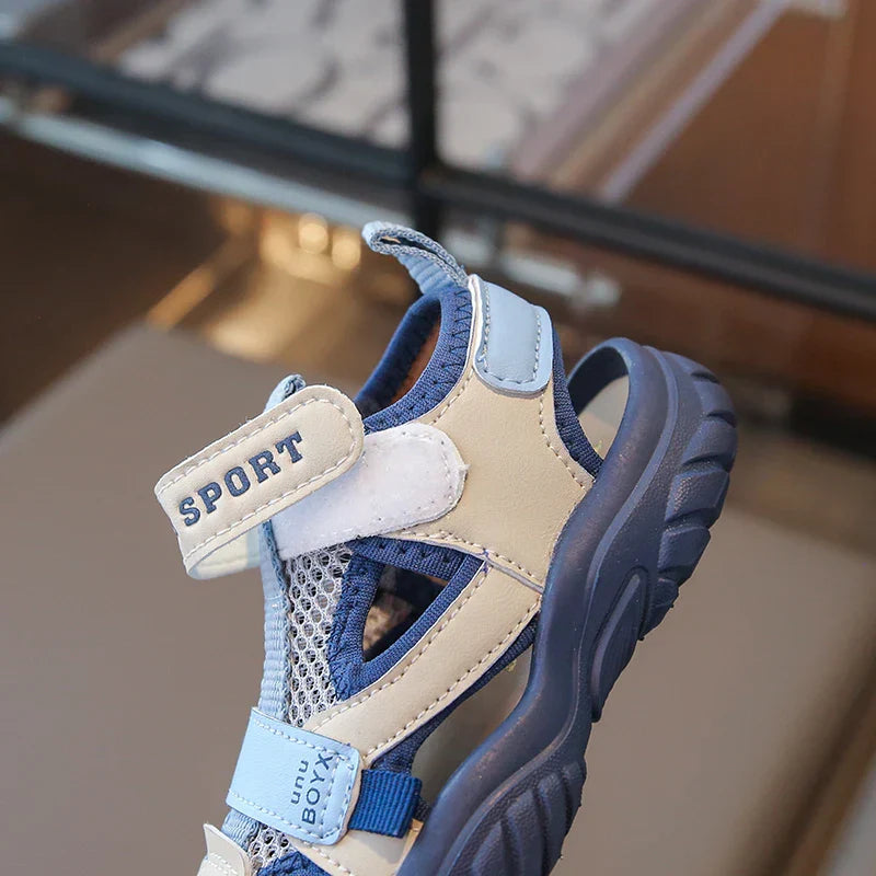 Summer Children Beach Sandals Boys Breathable Mesh Sport Sandals Baby Soft Light Kindergarten Cool Shoes