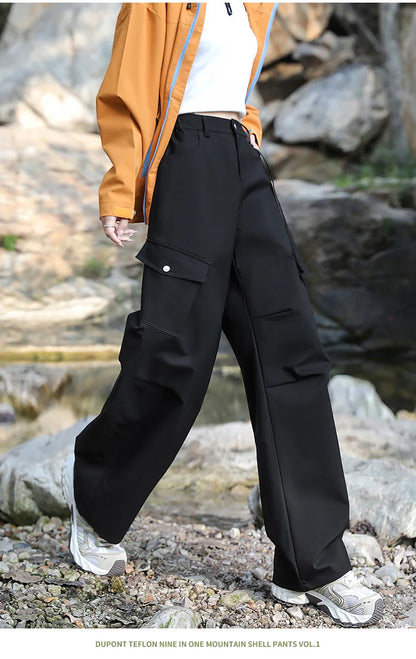 Outdoor Hiking Pants Woman 3 In 1 Removable Fleece Waterproof Camping Trousers Winter Large Pocket Windproof Cycling Travel Pant