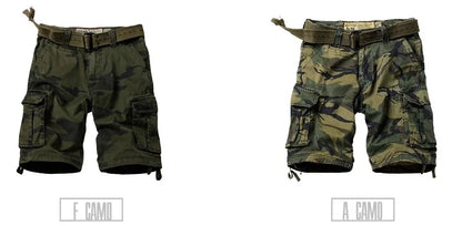 Camouflage Shorts Male Military Clothing Style Army High Quality Mens Cargo Shorts Cotton Multi Pockets Breeches Bermuda Cargo