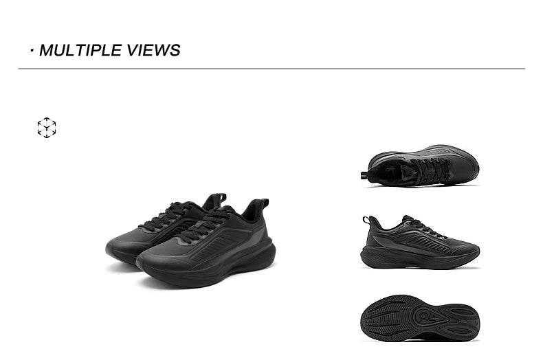 YUYI 4 Winter Running Shoes Men's Sports Shoes Waterproof Absorbing Lightweight Black Fleece Sneakers QXB023244007B