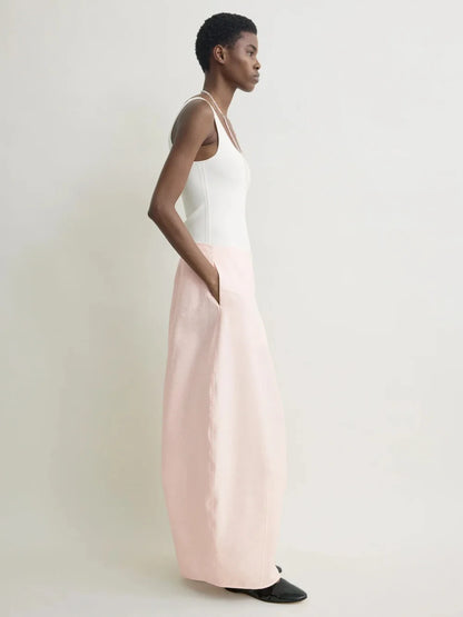 Maxdutti Design Sense Split Flower Bud Skirt French Elegance Minimalism High Waist Women's Skirt Woman Clothing Faldas Skirts