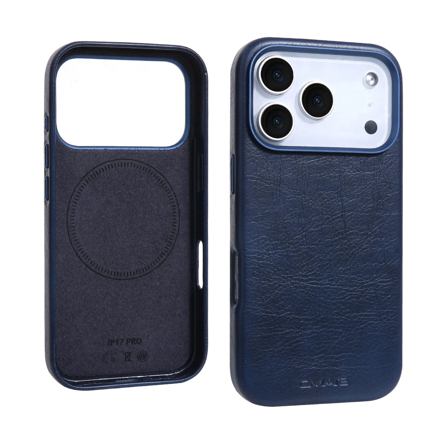 Luxury Business Leather For Magsafe Magnetic Phone Case For IPhone17 16 15 14 ProMax Shockproof Metal Lens Frame Protector Cover