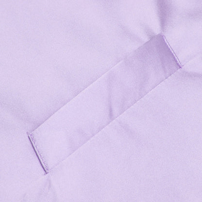 Hi-Tie Solid Voilet Lilac Silk Mens Suit Vest 4PC Woven Waistcoat Tie Pocket Square Cufflink Business Wedding Dress Waist Jacket
