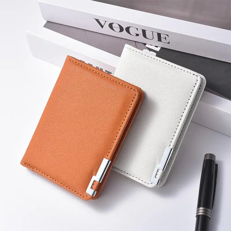 Black Faux Leather Slim Wallet with Multiple Card Slots Business Style for Men Perfect for Business Meetings