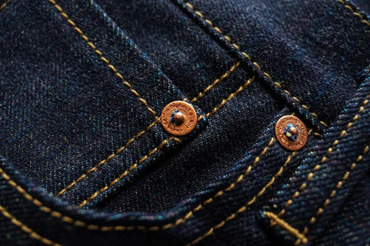 Mens Jeans Rainbow Sanforized Selvedge Denim Jeans Man Python Skin Labels Regular Fit 14 Oz