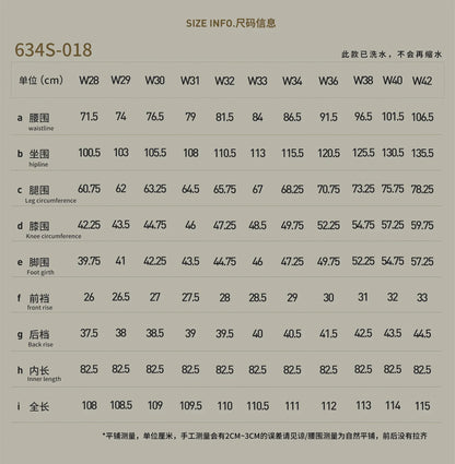Dyed Jeans Loose Straight Heavy Selvedge Denim Pants Buckle Tooling Trousers 634