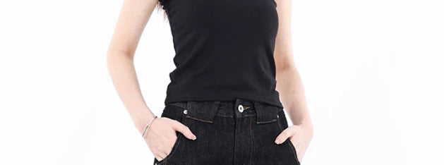 American Retro Deconstructed Bla Knife  Jeans Women's Loose Silhouette Wide Leg Floor Length Trousers Casual High Waist...